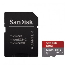 Memoria Flash SanDisk Ultra, 64GB microSDHC Clase 10