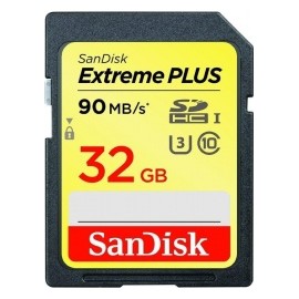 Memoria Flash SanDisk Extreme Plus, 32GB SDHC UHS-I Clase 10