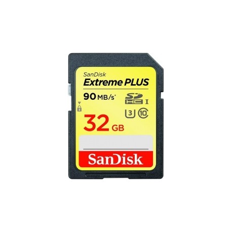 Memoria Flash SanDisk Extreme Plus, 32GB SDHC UHS-I Clase 10