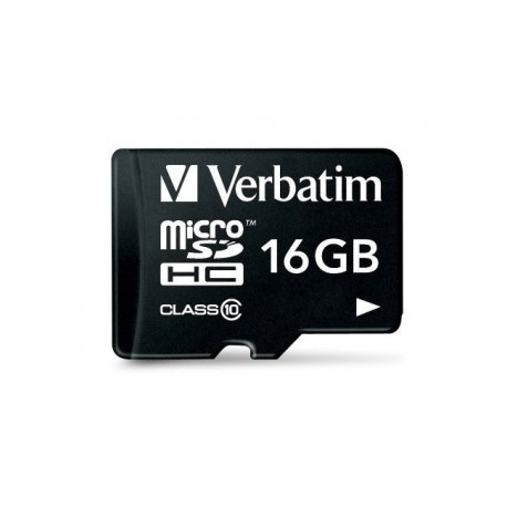 Memoria Flash Verbatim, 16GB microSDHC Clase 10, con Adaptador