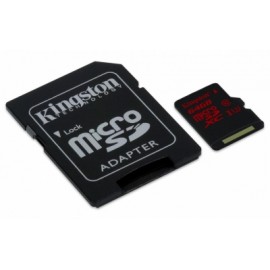 Memoria Flash Kingston, 64GB microSDHC/SDXC UHS-I Clase 3, con Adaptador microSD
