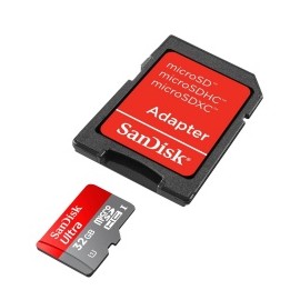 Memoria Flash SanDisk, 32GB Ultra microSDHC, Clase 10, con Adaptador, para Android