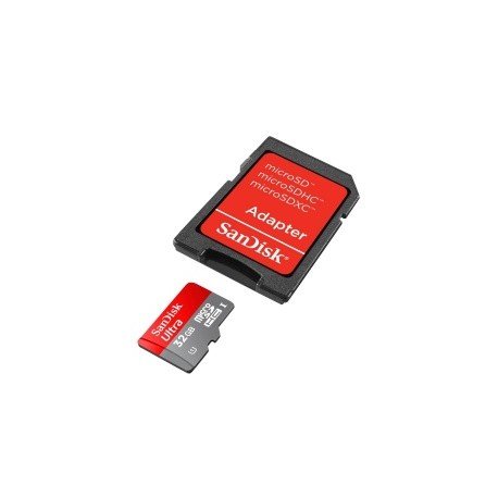 Memoria Flash SanDisk, 32GB Ultra microSDHC, Clase 10, con Adaptador, para Android