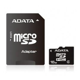 Memoria Flash Adata, 16GB microSDHC Clase 4, con Adaptador