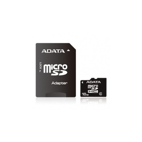 Memoria Flash Adata, 16GB microSDHC Clase 4, con Adaptador