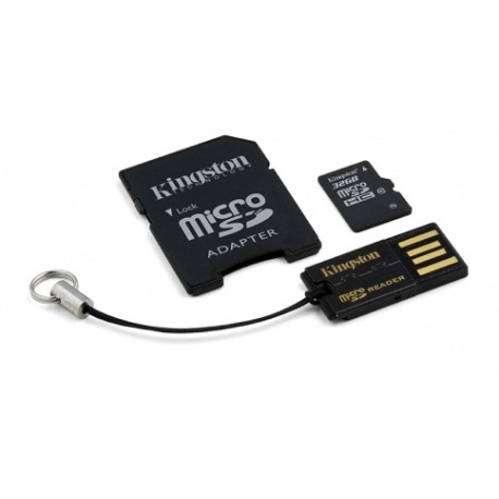 Kingston 32GB Multi Kit  Mobility Kit Class10, incl. Tarjeta microSDHC con Adaptadores SD y USB