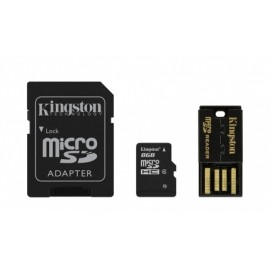 Kingston 8GB Multi Kit  Mobility Kit Clase 4, incl. Tarjeta microSDHC con Adaptadores SD y USB