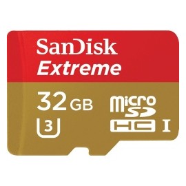 Memoria Flash Sandisk Extreme, 32GB MicroSDXC UHS-I Clase 10, con Adaptador