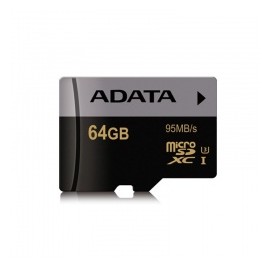 Memoria Flash Adata Premier Pro, 64GB, MicroSDXC UHS-I U3 Clase 10, con Adaptador