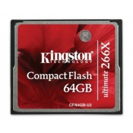 Memoria Flash Kingston Ultimate, 64GB CompactFlash 266x, con MediaRECOVER