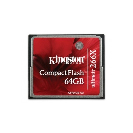 Memoria Flash Kingston Ultimate, 64GB CompactFlash 266x, con MediaRECOVER