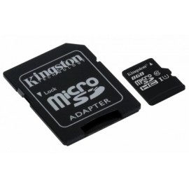 Memoria Flash Kingston, 8GB microSDHC Clase 10 UHS-I, con Adaptador SD