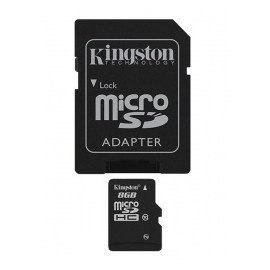 Memoria Flash Kingston, 8GB microSDHC Clase 10, con Adaptador