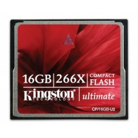 Memoria Flash Kingston Ultimate, 16GB CompactFlash 266x, con MediaRECOVER