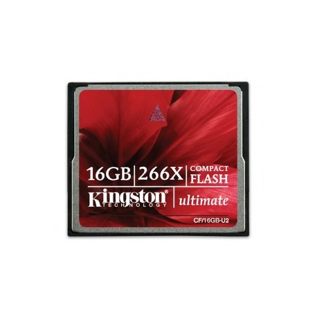 Memoria Flash Kingston Ultimate, 16GB CompactFlash 266x, con MediaRECOVER