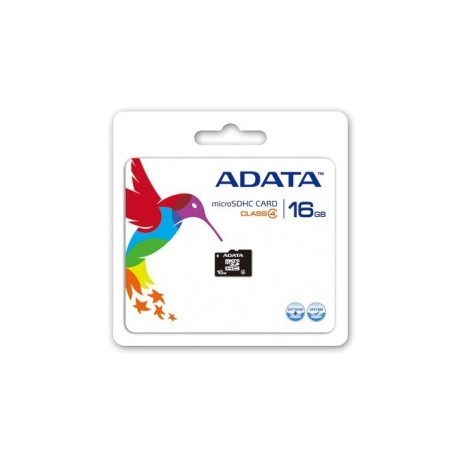 Memoria Flash Adata, 16GB microSDHC Clase 4, con Adaptador