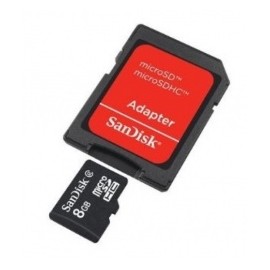 Memoria Flash SanDisk, 8GB mircoSDHC Clase 4, con Adaptador