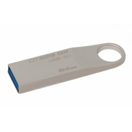 Memoria USB Kingston DataTraveler SE9 G2, 64GB, USB 3.0, Metálico