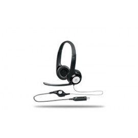 Logitech ClearChat Comfort Audífonos con Micrófono H390, Alámbrico, USB, Negro