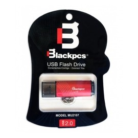Memoria USB Blackpcs MU2107, 8GB, USB 2.0, Rojo