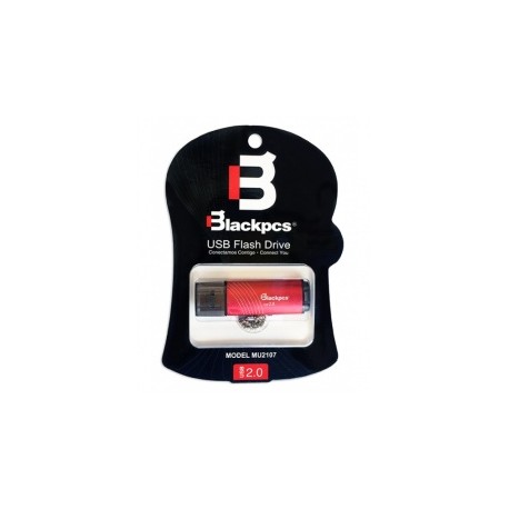 Memoria USB Blackpcs MU2107, 8GB, USB 2.0, Rojo