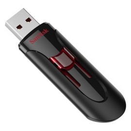 Memoria USB SanDisk Cruzer Glide 3.0, 32GB, USB 3.0, Negro, 3 Piezas