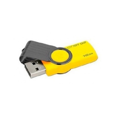 Memoria USB Kingston DataTraveler, 16GB, USB 2.0, Amarillo