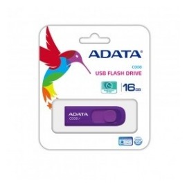 Memoria USB Adata C008, 16GB, USB 2.0, Morado