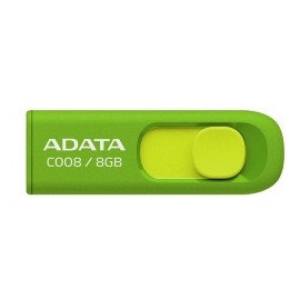 Memoria USB Adata C008, 8GB, USB 2.0, Verde