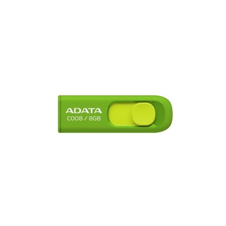 Memoria USB Adata C008, 8GB, USB 2.0, Verde