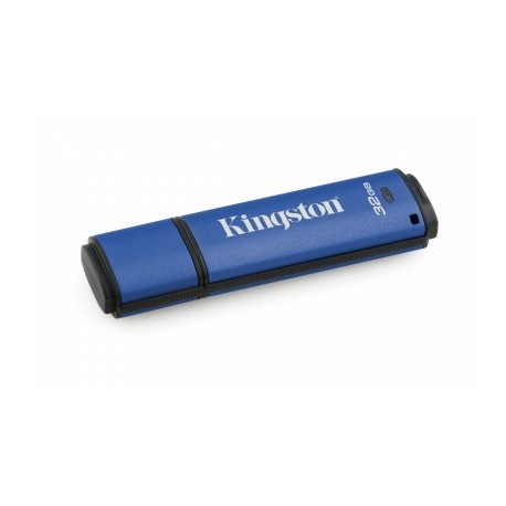 Memoria USB Kingston DataTraveler Vault Privacy, 32GB, USB 3.0, Encriptación de 256 bits, Azul