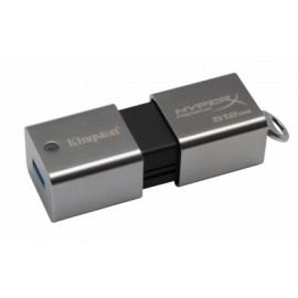 Memoria USB Kingston DataTraveler HyperX Predator, 512GB, USB 3.0, Acero inoxidable