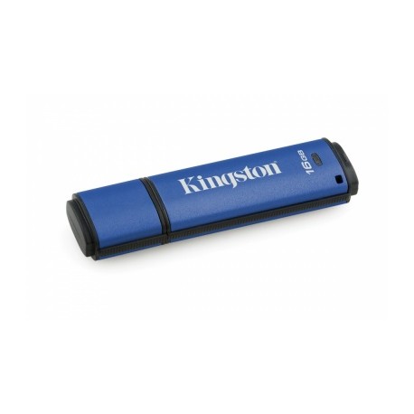 Memoria USB Kingston DataTraveler Vault Privacy, 16GB, USB 3.0, Encriptación de 256 bits, Azul