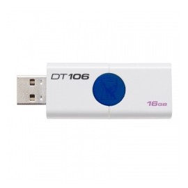 Memoria USB Kingston DataTraveler 106, 16GB, USB 2.0, Azul