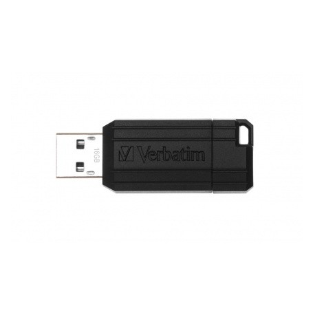 Memoria USB Verbatim PinStripe, 16GB, USB 2.0, Negro