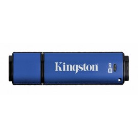 Memoria USB Kingston DataTraveler Vault Privacy, 8GB, USB 2.0, Encriptación de 256 bits, Azul