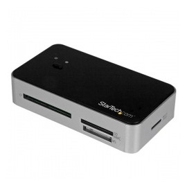 StarTech.com Lector de Memoria con Hub USB de 2 Puertos, USB 3.0, Negro