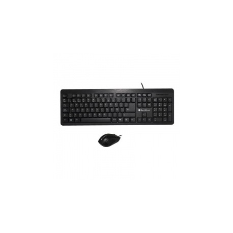 Kit de Teclado y Mouse Techzone TZ16COMB01-ALA, Alámbrico, USB, Negro