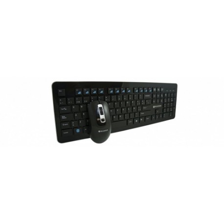 Kit de Teclado y Mouse Naceb NA-614, RF Inalámbrico, Negro