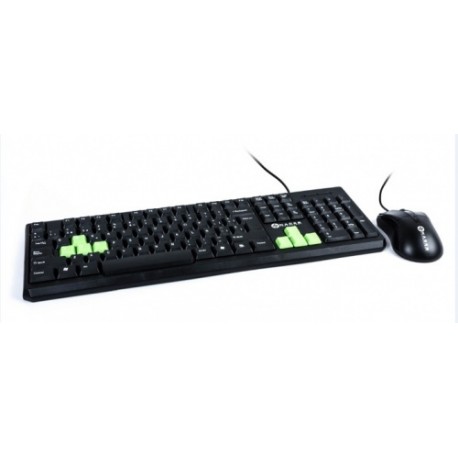 Kit de Teclado y Mouse Naceb NA-457, Alámbrico, USB, Negro