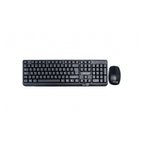 Kit de Teclado y Mouse Vorago KM-302, Inalámbrico, USB, Negro