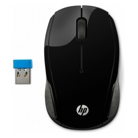 Mouse HP Óptico 200, Inalámbrico, USB, 1000DPI, Negro