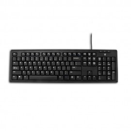 Teclado V7 KU100US, Alámbrico, USB, Negro (Inglés)