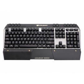 Teclado Gamer Cougar 600K LED Naranja, Teclado Mecánico, Cherry MX Black, Alámbrico, Negro Plata (Inglés)