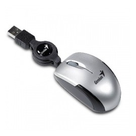 Mouse Genius Optico Micro Traveler, 1200DPI, Plata
