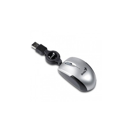 Mouse Genius Optico Micro Traveler, 1200DPI, Plata