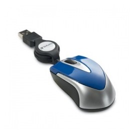 Mouse Verbatim Travel Óptico 97249, USB, Azul
