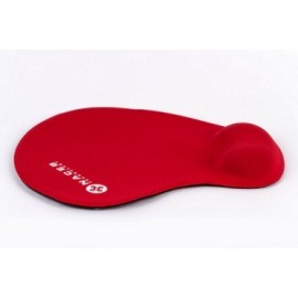 Mousepad Naceb con Descansa Muñecas de Gel NA-549RO, Rojo