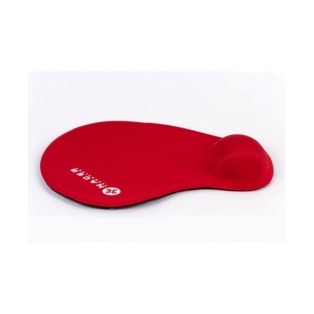 Mousepad Naceb con Descansa Muñecas de Gel NA-549RO, Rojo