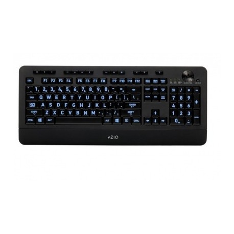 Teclado Azio KB506, Alámbrico, USB, Negro (Inglés)